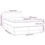 Box spring bed with mattress and LED cream fabric 120x200 cm by , Beds and slatted bases - Ref: Foro24-3134026, Price: 380,56...