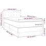 Box spring bed with mattress and LED cream fabric 100x200 cm by , Beds and slatted bases - Ref: Foro24-3134018, Price: 302,68...