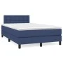 Box spring bed with blue fabric mattress 120x200 cm by , Beds and slatted bases - Ref: Foro24-3140367, Price: 378,55 €, Disco...