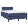 Box spring bed with blue fabric mattress 120x200 cm by , Beds and slatted bases - Ref: Foro24-3140367, Price: 378,55 €, Disco...