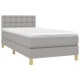 Boxspringbett mit hellgrauer Stoffmatratze 80x200 cm von , Betten und Lattenroste - Ref: Foro24-3140889, Preis: 280,93 €, Rab...