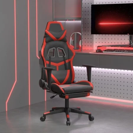 Gaming chair with footrest in black and red synthetic leather by , Gaming chairs - Ref: Foro24-3143677, Price: 125,39 €, Disc...