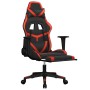 Gaming chair with footrest in black and red synthetic leather by , Gaming chairs - Ref: Foro24-3143677, Price: 127,18 €, Disc...