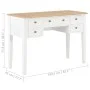 Weißer Holzschreibtisch 109,5 x 45 x 77,5 cm von vidaXL, Schreibtische - Ref: Foro24-280069, Preis: 237,16 €, Rabatt: %