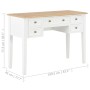 Weißer Holzschreibtisch 109,5 x 45 x 77,5 cm von vidaXL, Schreibtische - Ref: Foro24-280069, Preis: 241,38 €, Rabatt: %