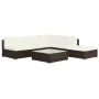 6-piece garden furniture set and brown synthetic rattan cushions by vidaXL, Garden sets - Ref: Foro24-44603, Price: 488,77 €,...