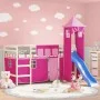Cortinas para cama alta con torre poliéster rosa de , Accesorios para camas y somieres - Ref: Foro24-835924, Precio: 39,65 €,...