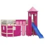 Cortinas para cama alta con torre poliéster rosa de , Accesorios para camas y somieres - Ref: Foro24-835924, Precio: 39,65 €,...
