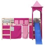 Curtains for loft bed with pink polyester tower by , Accessories for beds and slatted bases - Ref: Foro24-835924, Price: 40,2...