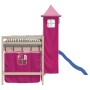 Curtains for loft bed with pink polyester tower by , Accessories for beds and slatted bases - Ref: Foro24-835924, Price: 40,2...