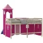 Cortinas para cama alta con torre poliéster rosa de , Accesorios para camas y somieres - Ref: Foro24-835924, Precio: 39,65 €,...