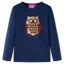 Camiseta infantil de manga larga azul marino 116 de , Camisetas para niños - Ref: Foro24-13801, Precio: 8,92 €, Descuento: %