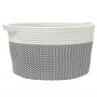 Aufbewahrungskorb aus grauer und weißer Baumwolle Ø40x25 cm von , Körbe - Ref: Foro24-358462, Preis: 20,51 €, Rabatt: %
