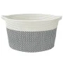 Cesta de almacenaje algodón gris y blanco Ø40x25 cm de , Cestas - Ref: Foro24-358462, Precio: 20,21 €, Descuento: %