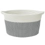 Gray and white cotton storage basket Ø40x25 cm by , Baskets - Ref: Foro24-358462, Price: 20,51 €, Discount: %