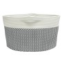 Aufbewahrungskorb aus grauer und weißer Baumwolle Ø40x25 cm von , Körbe - Ref: Foro24-358462, Preis: 20,51 €, Rabatt: %