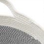 Gray and white cotton storage basket Ø40x25 cm by , Baskets - Ref: Foro24-358462, Price: 20,51 €, Discount: %