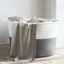 Cotton grey and white laundry basket Ø55x36 cm by , Laundry baskets - Ref: Foro24-358469, Price: 30,09 €, Discount: %