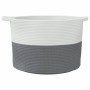 Cotton grey and white laundry basket Ø55x36 cm by , Laundry baskets - Ref: Foro24-358469, Price: 30,09 €, Discount: %