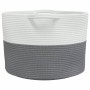 Cotton grey and white laundry basket Ø55x36 cm by , Laundry baskets - Ref: Foro24-358469, Price: 30,09 €, Discount: %
