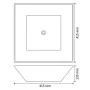 Lavabo cuadrado de cerámica negro 41,5x41,5x12 cm de vidaXL, Lavabos - Ref: Foro24-142739, Precio: 48,13 €, Descuento: %