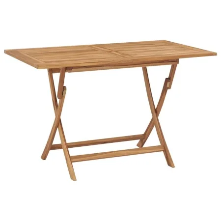 Mesa plegable de jardín madera maciza de teca 120x70x75 cm de vidaXL, Mesas de jardín - Ref: Foro24-44682, Precio: 158,27 €, ...