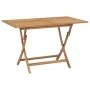 Mesa plegable de jardín madera maciza de teca 120x70x75 cm de vidaXL, Mesas de jardín - Ref: Foro24-44682, Precio: 158,27 €, ...