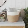 Storage baskets 2 units cotton beige and white Ø24x18 cm by , Baskets - Ref: Foro24-358455, Price: 17,05 €, Discount: %