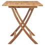 Folding garden table solid teak wood 120x70x75 cm by vidaXL, Garden tables - Ref: Foro24-44682, Price: 161,24 €, Discount: %