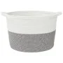Wäschekorb aus grauer und weißer Baumwolle Ø60x36 cm von , Wäschekörbe - Ref: Foro24-358474, Preis: 30,20 €, Rabatt: %