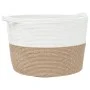 Brauner und weißer Wäschekorb aus Baumwolle Ø60x36 cm von , Wäschekörbe - Ref: Foro24-358476, Preis: 32,84 €, Rabatt: %