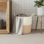 Brown and white cotton storage basket Ø43x38 cm by , Baskets - Ref: Foro24-358488, Price: 29,56 €, Discount: %