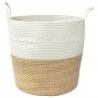 Brown and white cotton storage basket Ø43x38 cm by , Baskets - Ref: Foro24-358488, Price: 29,56 €, Discount: %