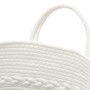 Cesta de almacenaje algodón marrón y blanco Ø43x38 cm