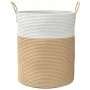 Beige and white cotton storage basket Ø38x46 cm by , Baskets - Ref: Foro24-358483, Price: 31,91 €, Discount: %