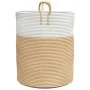 Beige and white cotton storage basket Ø38x46 cm by , Baskets - Ref: Foro24-358483, Price: 31,91 €, Discount: %