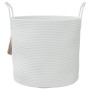 Cesta de almacenaje algodón blanco Ø40x35 cm