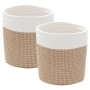 Storage baskets 2 units brown and white cotton Ø28x28 cm by , Baskets - Ref: Foro24-358460, Price: 38,53 €, Discount: %