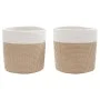 Storage baskets 2 units brown and white cotton Ø28x28 cm by , Baskets - Ref: Foro24-358460, Price: 39,37 €, Discount: %