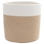 Storage baskets 2 units brown and white cotton Ø28x28 cm by , Baskets - Ref: Foro24-358460, Price: 38,53 €, Discount: %