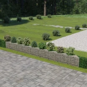 Gabionenwand aus Stahl 630x30x50 cm von vidaXL, Zaunpaneele - Ref: Foro24-143574, Preis: 109,58 €, Rabatt: %