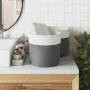 Aufbewahrungskörbe 2 Stück Baumwolle grau und weiß Ø28x18 cm von , Körbe - Ref: Foro24-358457, Preis: 27,33 €, Rabatt: %