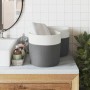Storage baskets 2 units cotton gray and white Ø28x18 cm by , Baskets - Ref: Foro24-358457, Price: 29,44 €, Discount: %