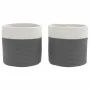Storage baskets 2 units cotton gray and white Ø28x18 cm by , Baskets - Ref: Foro24-358457, Price: 27,33 €, Discount: %