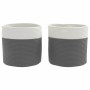 Storage baskets 2 units cotton gray and white Ø28x18 cm by , Baskets - Ref: Foro24-358457, Price: 29,44 €, Discount: %