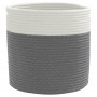 Storage baskets 2 units cotton gray and white Ø28x18 cm by , Baskets - Ref: Foro24-358457, Price: 29,44 €, Discount: %