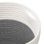 Storage baskets 2 units cotton gray and white Ø28x18 cm by , Baskets - Ref: Foro24-358457, Price: 29,44 €, Discount: %