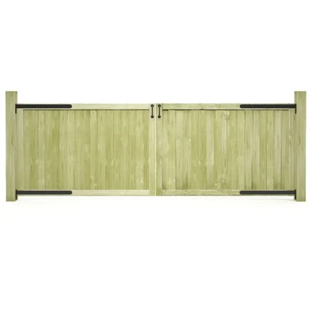 Zauntüren Holz 2 Stk. imprägnierte Kiefer 300x100 cm von vidaXL, Gartentore - Ref: Foro24-45339, Preis: 176,95 €, Rabatt: %