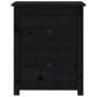 Mesita de noche madera maciza de pino negra 50x35x61,5 cm de vidaXL, Mesitas de noche - Ref: Foro24-813687, Precio: 54,60 €, ...