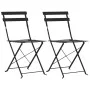 Garden bistro table and chairs 3 pieces black steel by vidaXL, Garden sets - Ref: Foro24-44356, Price: 102,40 €, Discount: %